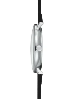 STERNGLAS Herrenuhren-HAMBURG graphit Leder schwarz S01-HH11-VI15