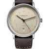 STERNGLAS Herrenuhren | Damenuhren-LUMATIK beige silber Band Nylon S02-LM26-NY06