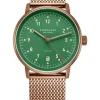 STERNGLAS Herrenuhren | Damenuhren-LUMATIK Edition Bronze grün Band Milanaise S02-LMR19-MI11