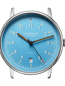 STERNGLAS Herrenuhren | Damenuhren-LUMATIK hellblau silber Band Nylon S02-LM17-NY05