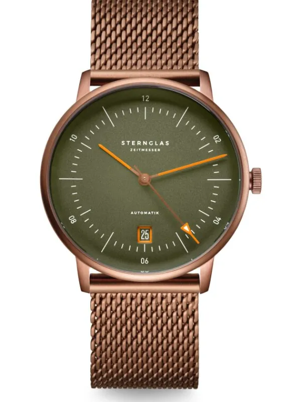 STERNGLAS Herrenuhren | Damenuhren-NAOS AUTOMATIK Edition Bronze Milanaise S02-NAR19-MI11