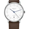 STERNGLAS Herrenuhren | Damenuhren-NAOS Automatik weiß Leder braun S02-NA01-PR04