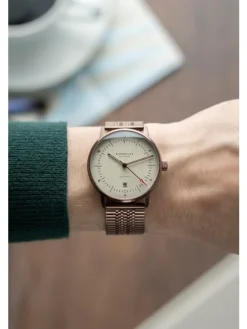 STERNGLAS Herrenuhren | Damenuhren-NAOS Automatik Bronze Alabaster 38mm Band Super Slim S02-NA42-ME10