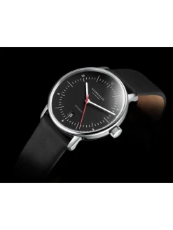 STERNGLAS Herrenuhren | Damenuhren-NAOS Automatik schwarz-rot Band Premium schwarz S02-NA43-PR07