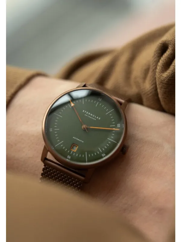 STERNGLAS Herrenuhren | Damenuhren-NAOS AUTOMATIK Edition Bronze Milanaise S02-NAR19-MI11