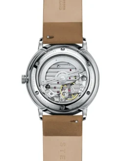 STERNGLAS Herrenuhren | Damenuhren-NAOS Automatik schwarz Leder hellbraun S02-NA03-PR01