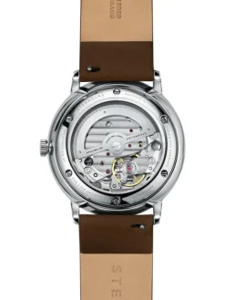 STERNGLAS Herrenuhren | Damenuhren-NAOS Automatik weiß Leder braun S02-NA01-PR04