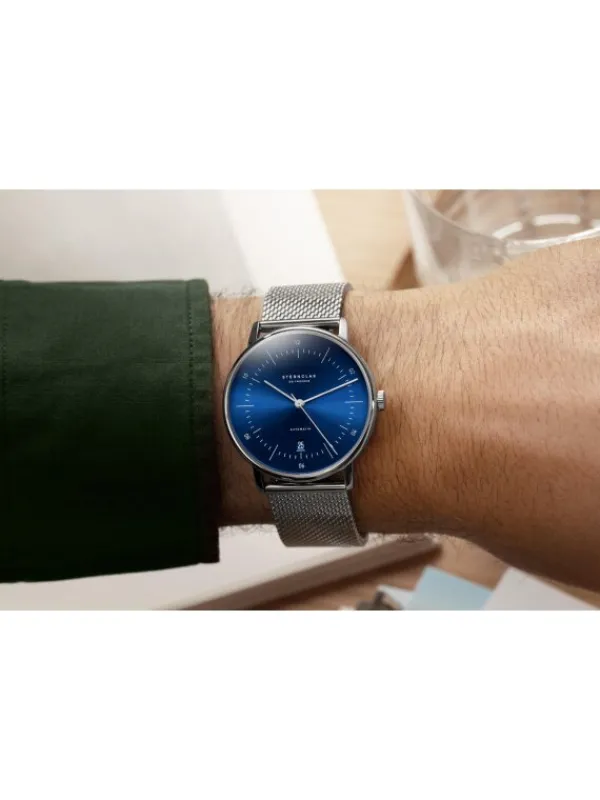 STERNGLAS Herrenuhren | Damenuhren-NAOS Automatik Milanaise Blau S02-NA06-MI04
