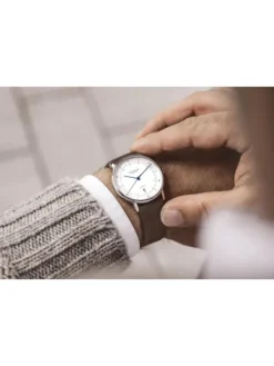 STERNGLAS Herrenuhren | Damenuhren-NAOS Automatik weiß Leder braun S02-NA01-PR04