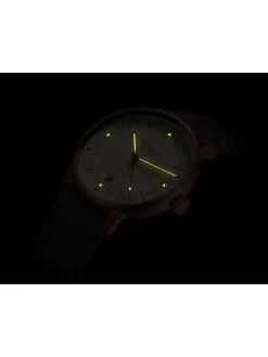 STERNGLAS Herrenuhren | Damenuhren-NAOS Automatik Bronze Alabaster 38mm Band Vintage mokka S02-NA42-VI17
