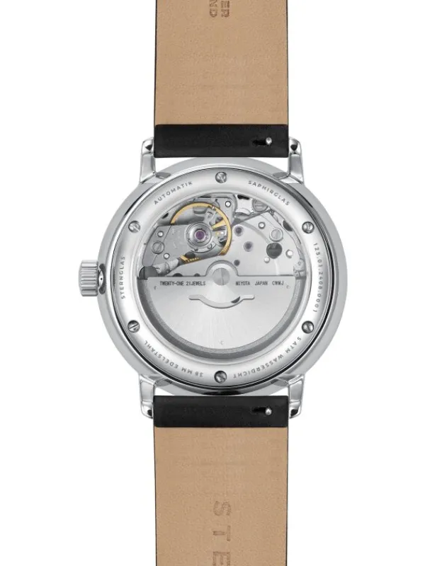 STERNGLAS Herrenuhren | Damenuhren-NAOS Automatik blau-orange Band Premium schwarz S02-NA45-PR07