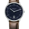 STERNGLAS Herrenuhren | Damenuhren-NAOS Edition Aventurin dunkelblau Bridle dunkelbraun S01-NAN40-BR03