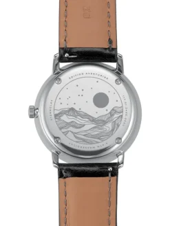 STERNGLAS Herrenuhren | Damenuhren-NAOS Edition Aventurin dunkelblau Band Bridle schwarz S01-NAN40-BR02