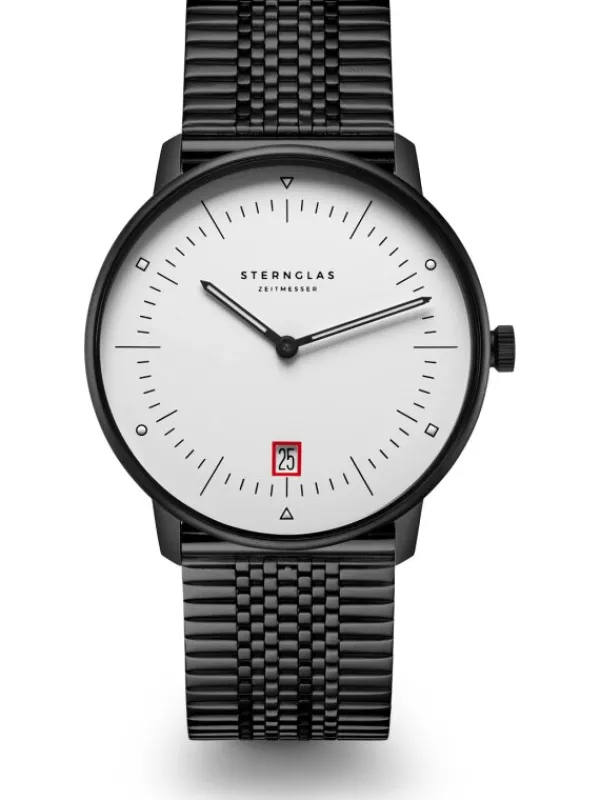 STERNGLAS Herrenuhren | Damenuhren-Naos Edition Bauhaus III weiß SuperSlim S01-NAB15-ME11