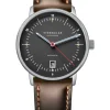 STERNGLAS Herrenuhren | Damenuhren-NAOS PRO Automatik anthrazit Band Bridle dunkelbraun S02-NP11-BR03