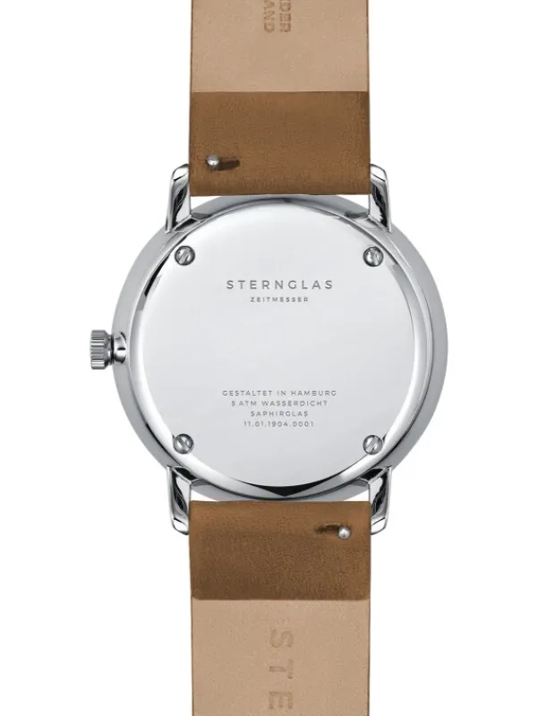 STERNGLAS Herrenuhren | Damenuhren-NAOS schwarz hellbraun Leder S01-NA03-PR01