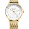 STERNGLAS Damenuhren-NAOS XS Automatik goldf. Band Milanaise S02-ND02-MI07