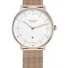 STERNGLAS Damenuhren-NAOS XS weiß Milanaise roségoldf. S01-ND13-MI09