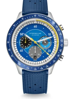 STERNGLAS Herrenuhren-TACHYMETER 2.0 dunkelblau Band Kautschuk dunkelblau S01-TM06-KA05
