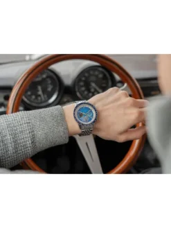 STERNGLAS Herrenuhren-TACHYMETER 2.0 dunkelblau Metallarmband S01-TM06-ME14