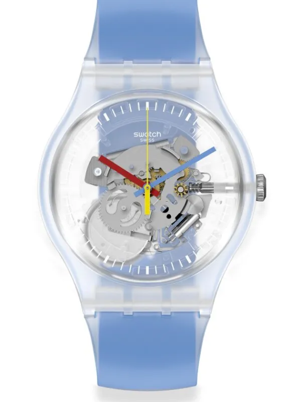 SWATCH Herrenuhren | Damenuhren-CLEARLY BLUE STRIPED SUOK156