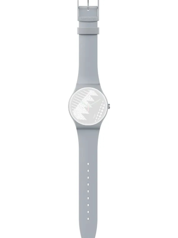SWATCH Uhrenarmbänder | Zubehör-Ersatzband f. ASO32M102 - GRE_MEM L / PLASTIC STRAP ASO32M102