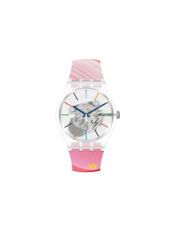 SWATCH Damenuhren-RED RIVERS AND MOUNTAINS SO29Z105