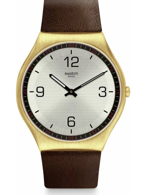 SWATCH Damenuhren-SKIN SUIT COFFEE SS07G100