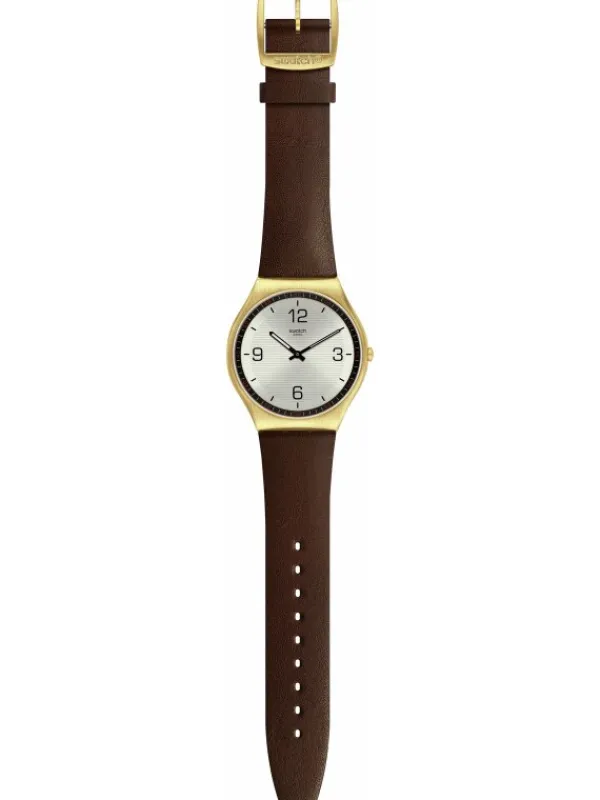 SWATCH Damenuhren-SKIN SUIT COFFEE SS07G100