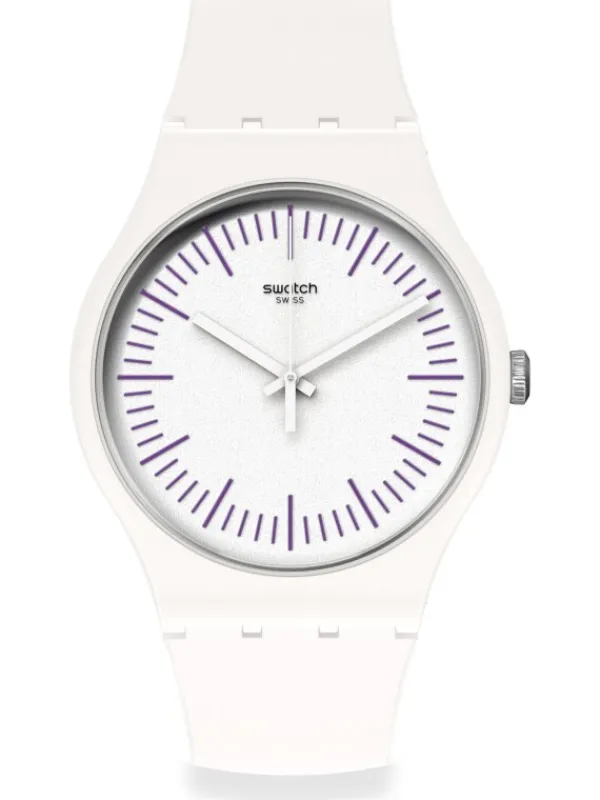 SWATCH Damenuhren-WHITENPURPLE SUOW173