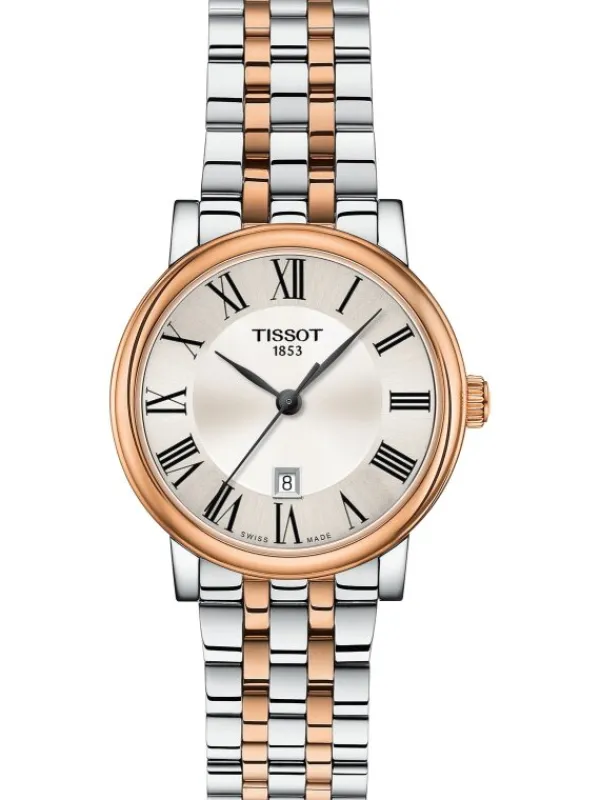 TISSOT Damenuhren-CARSON Premium Quartz, Lady, silber/rosé T122.210.22.033.01