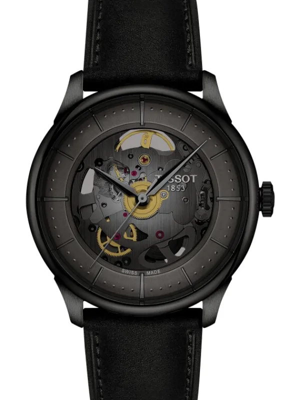 TISSOT Herrenuhren-Chemin Des Tourelles Skeleton schwarz T139.836.36.441.00