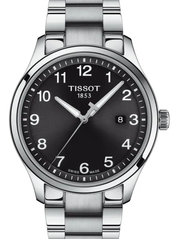 TISSOT Herrenuhren-GENT XL Black/siver T116.410.11.057.00