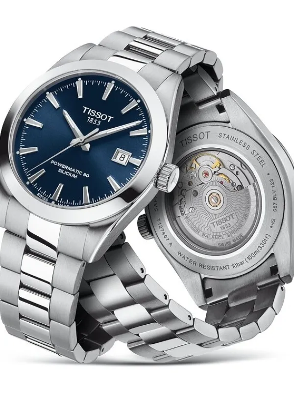 TISSOT Herrenuhren-GENTLEMAN Blau Gliederarmband T127.407.11.041.00