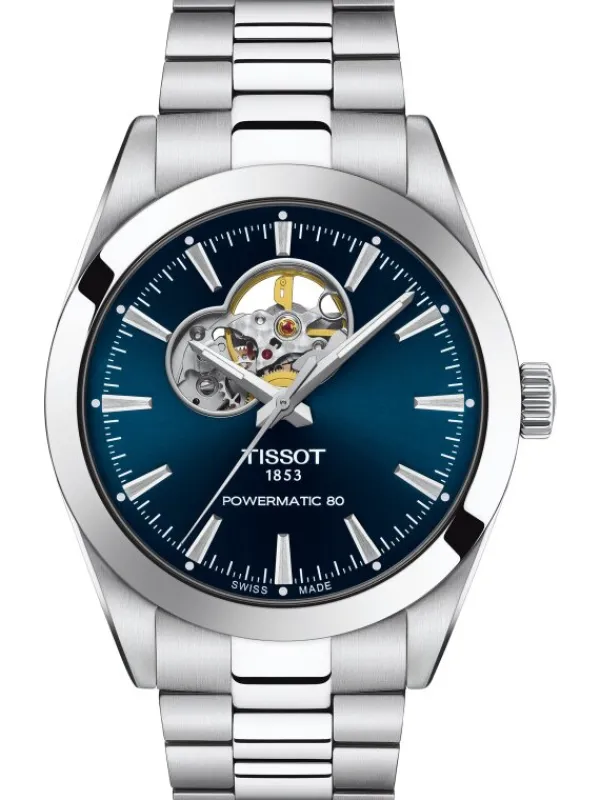 TISSOT Herrenuhren-GENTLEMAN POWERMATIC 80 OPEN HEART T127.407.11.041.01