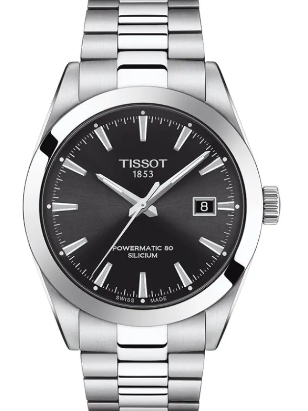 TISSOT Herrenuhren-GENTLEMAN schwarz Gliederarmband T127.407.11.051.00