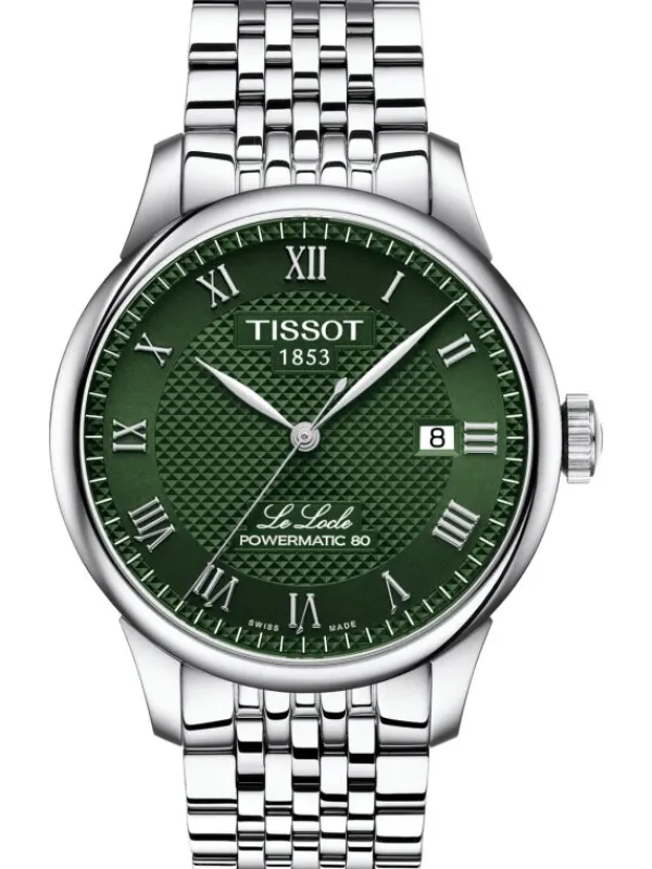 TISSOT Herrenuhren-Le Locle Powermatic 80 Grün T006.407.11.093.00