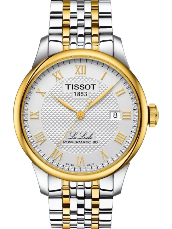 TISSOT Herrenuhren-LE LOCLE Powermatic 80, bicolor T006.407.22.033.01
