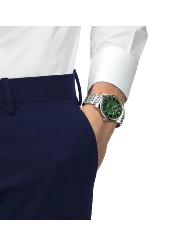 TISSOT Herrenuhren-Le Locle Powermatic 80 Grün T006.407.11.093.00