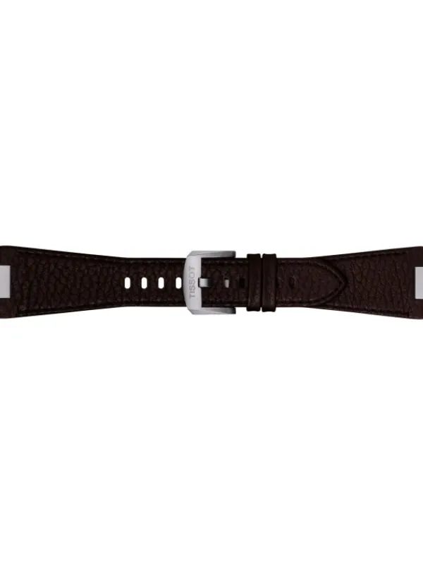 TISSOT Uhrenarmbänder-Original Lederarmband PRX 40mm Braun T85.2.049.164