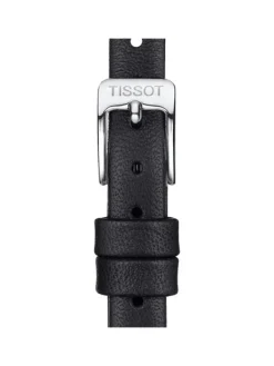 TISSOT Uhrenarmbänder-Original Lederarmband schwarz Bandanstoß 09 mm T85.2.0.43.159