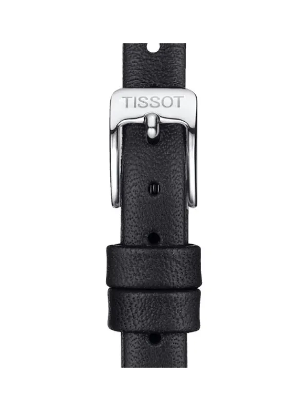 TISSOT Uhrenarmbänder-Original Lederarmband schwarz Bandanstoß 09 mm T85.2.0.43.159
