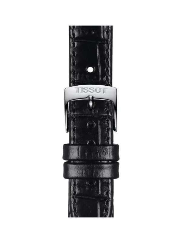 TISSOT Uhrenarmbänder-Original Lederarmband schwarz Bandanstoß 15 mm T85.2.0.43.622