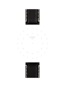 TISSOT Uhrenarmbänder-Original Lederarmband schwarz Bandanstoß 22 mm T85.2.0.44.982