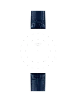 TISSOT Uhrenarmbänder-Original Lederarmband blau Bandanstoß 20 mm T85.2.0.41.534