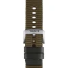 TISSOT Uhrenarmbänder-Original Textilarmband mit Lederelementen khaki Bandanstoß 22 mm T85.2.0.46.756