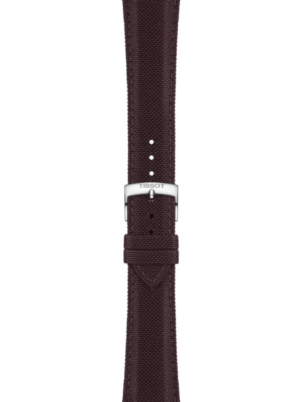 TISSOT Uhrenarmbänder-Original Textilarmband braun Bandanstoß 21 mm T85.2.048.181