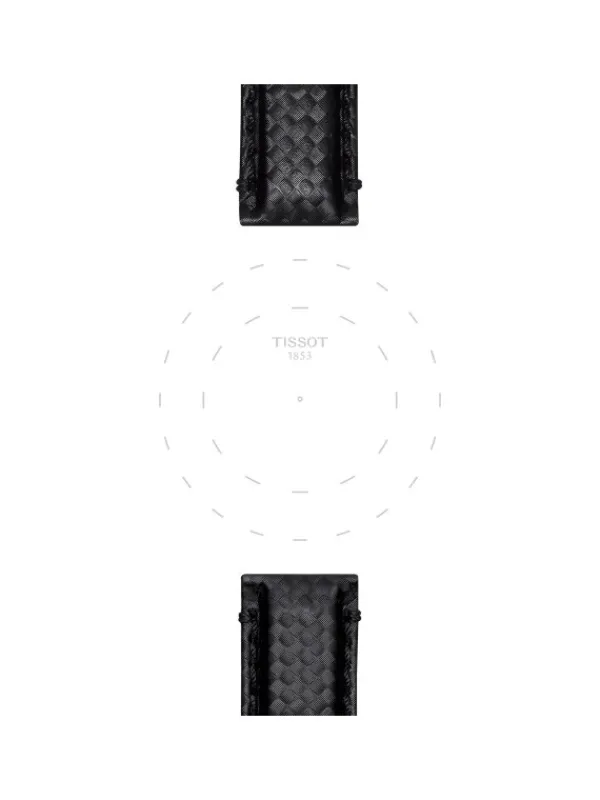 TISSOT Uhrenarmbänder-Original Textilarmband schwarz Bandanstoß 20 mm T85.2.0.46.829