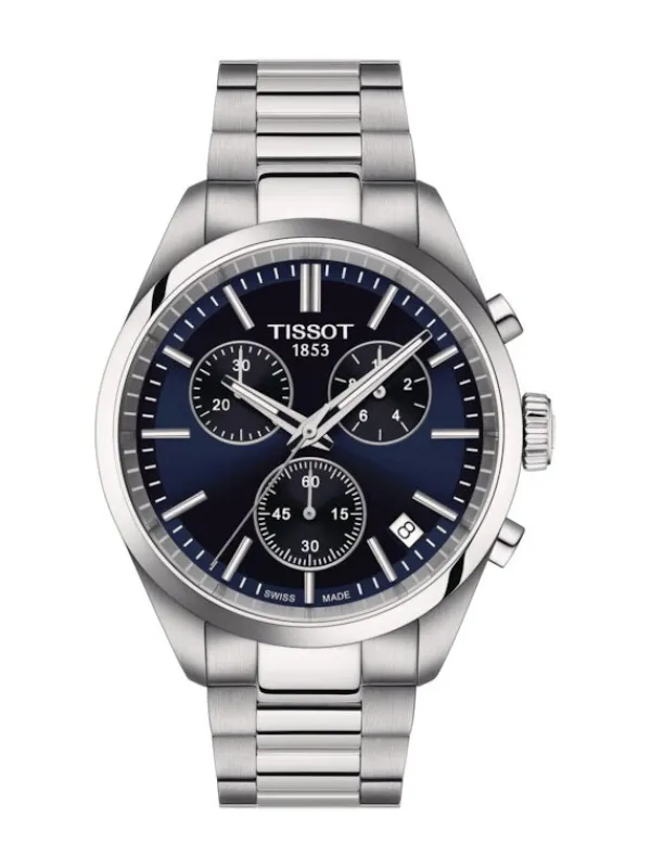 TISSOT Herrenuhren-PR 100 Chronograph Blau T150.417.11.041.00