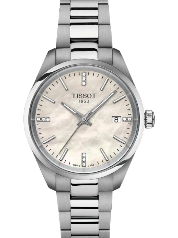 TISSOT Damenuhren-PR 100 Quartz 34mm Diamant Perlmutt T150.210.11.116.00